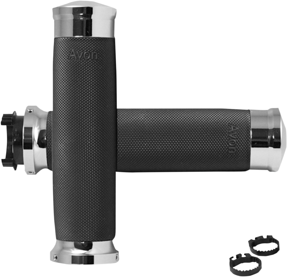 Grips - Custom Contour - Metric - Chrome - Lutzka's Garage