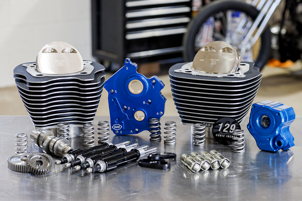 129" Power Package Engine Performance Kit - Gear Drive - Oil Cooled - Highlighted Fins - M8