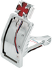 Side Mount Taillight/License Plate Mount - Curved Vertical - Maltese Cross