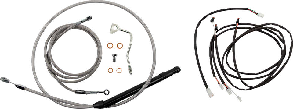 Control Kit - Gorilla Ape Hanger - 14" - Stainless Steel - Lutzka's Garage