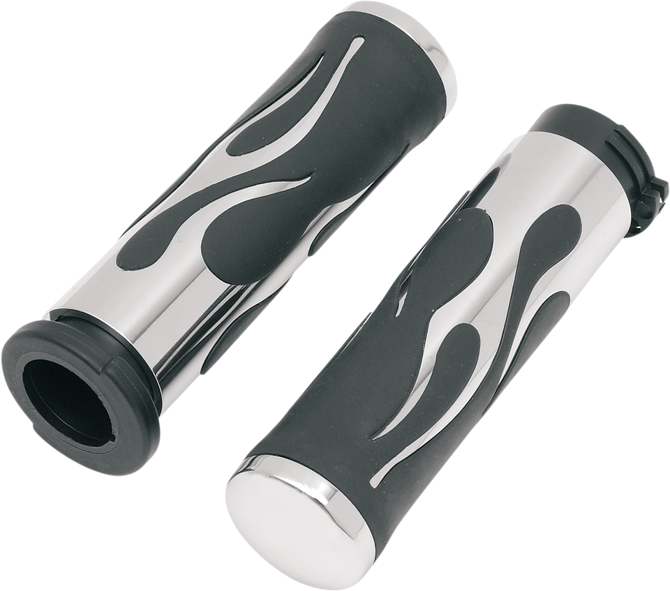 Grips - Flamed - TBW - Chrome - Lutzka's Garage