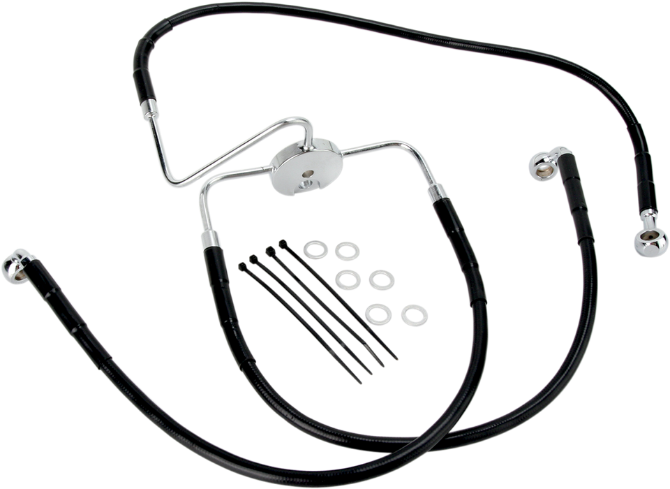 Brake Line - Front - FXDL 96-00 - Black - Lutzka's Garage