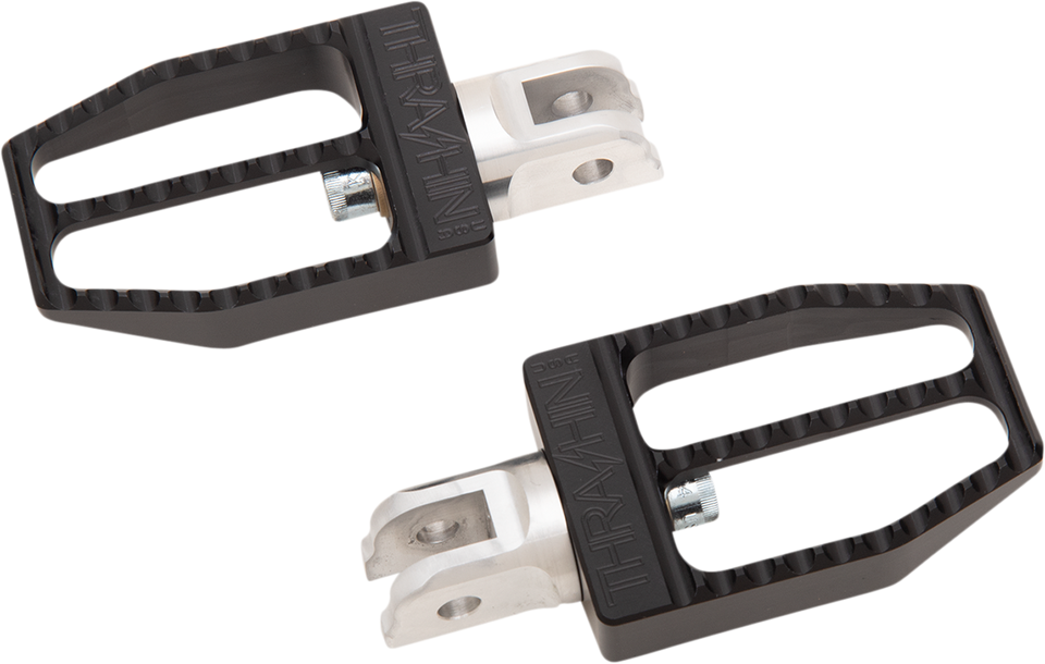 Front Militant Footpegs - Black - Softail - Lutzka's Garage