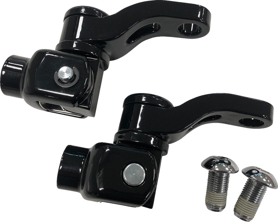 Passenger Peg Mount - Adjustable - Black - Lutzka's Garage
