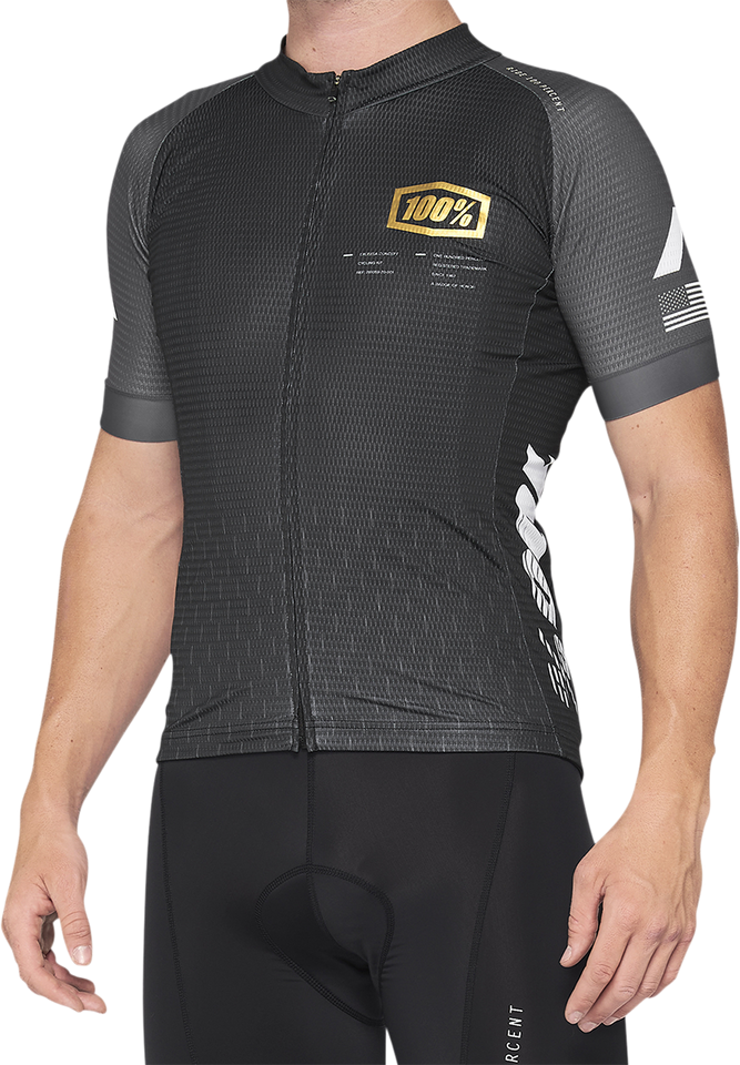 Exceeda Jersey - Short-Sleeve - Black/Charcoal - Small - Lutzka's Garage