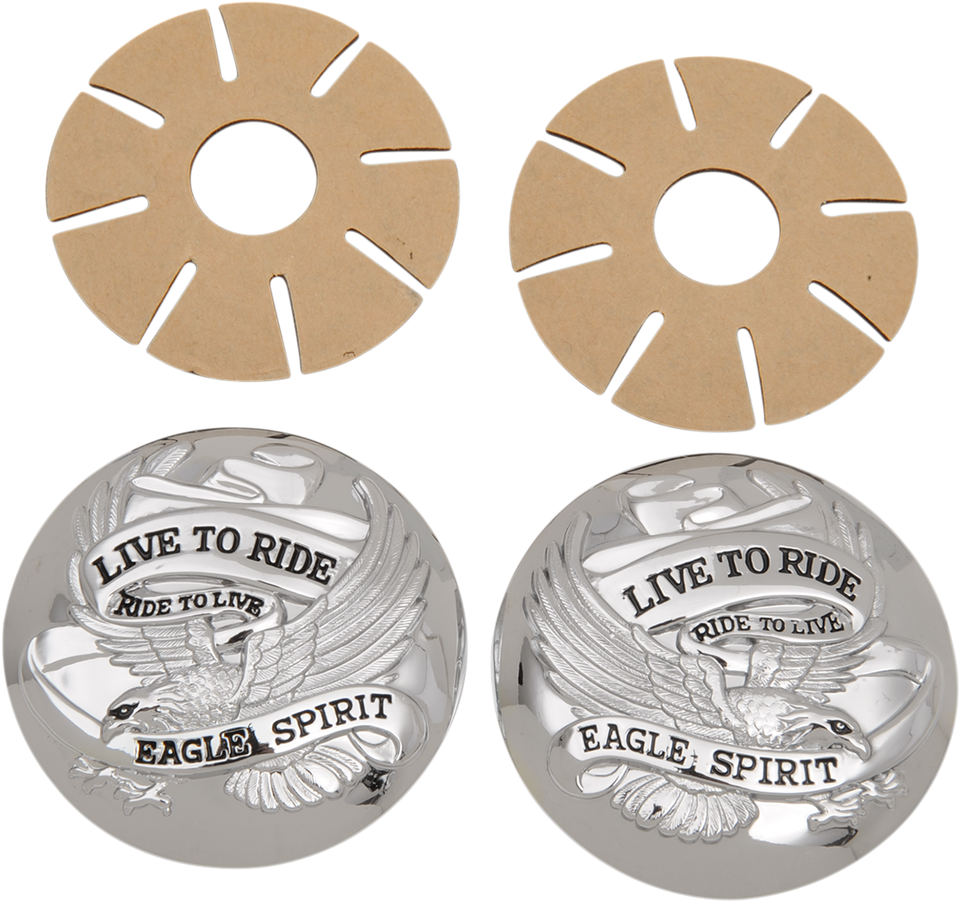 Live to Ride Gas Cap Cover - Chrome - Lutzka's Garage