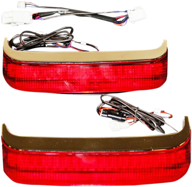 Saddlebag LED Lights - 09-15 CVO - Chrome/Red - Lutzka's Garage