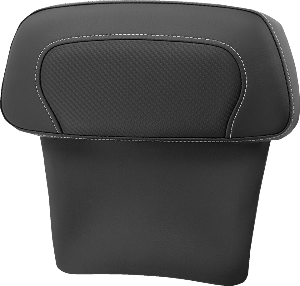 Chopped Tour Pak Backrest Pad - RoadSofa™ - Carbon Fiber Inset - FLT/FLH 14-23