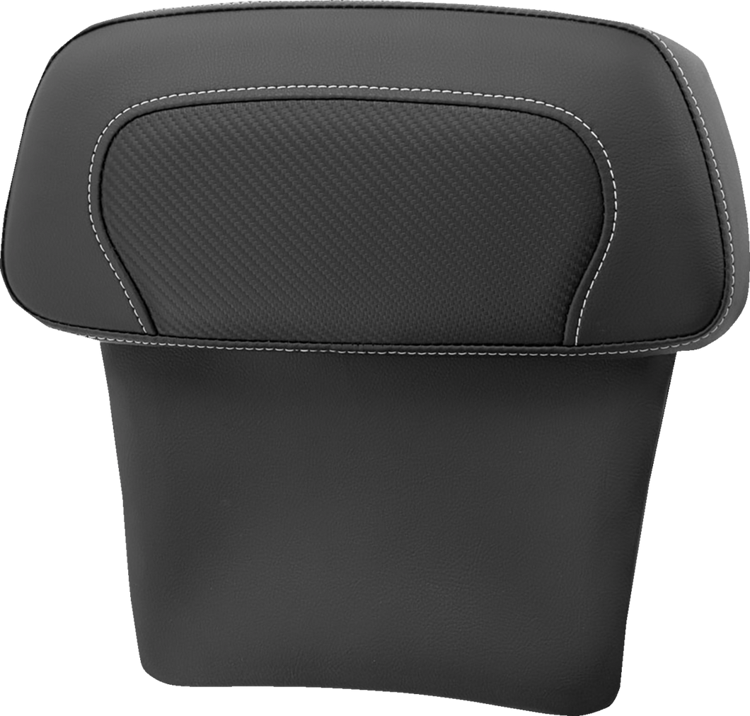 Chopped Tour Pak Backrest Pad - RoadSofa™ - Carbon Fiber Inset - FLT/FLH 14-23
