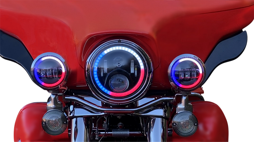 7" Headlamp - with Adapter - Black - Lutzka's Garage