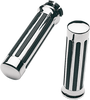 Grips - Ribs - Roy Star - Chrome - Lutzka's Garage