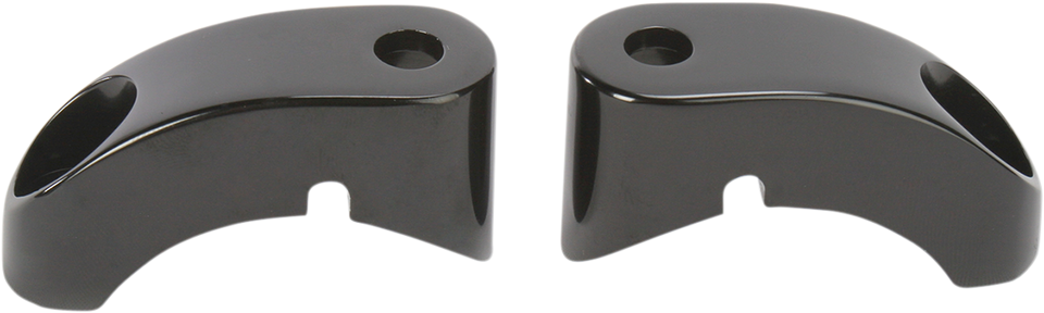 Front Turn Signal Mounts - 39mm Forks - Black - Lutzka's Garage