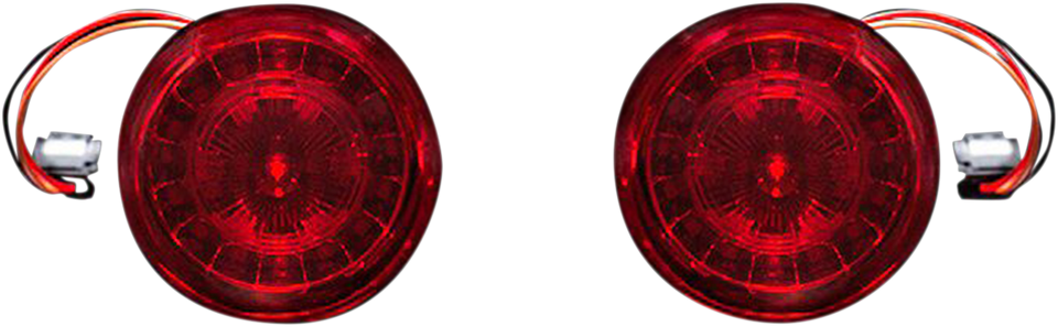 Rear Turn Signal Insert - JAE Bases - Red - Lutzka's Garage