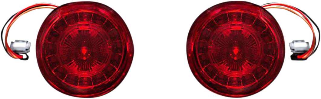 Rear Turn Signal Insert - JAE Bases - Red - Lutzka's Garage