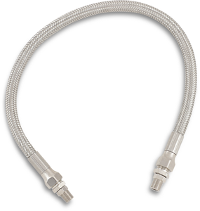 Oil Line with Fittings - Stainless Steel - 18" - Lutzka's Garage