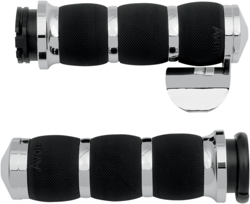 Grips - Air Cushion - Throttle Boss - Chrome - Lutzka's Garage