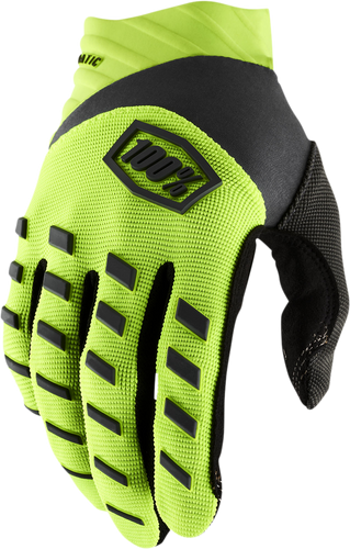 Youth Airmatic Gloves - Fluorescent Yellow/Black - Small - Lutzka's Garage