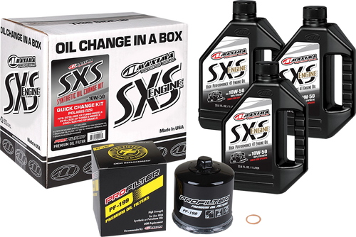 SXS Synthetic Oil Change Kit - Polaris Turbo - 10W-50