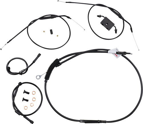 Handlebar Cable and Brake Line Kit - Extended - Sportsters - Tracker/Scrambler Handlebars - ABS