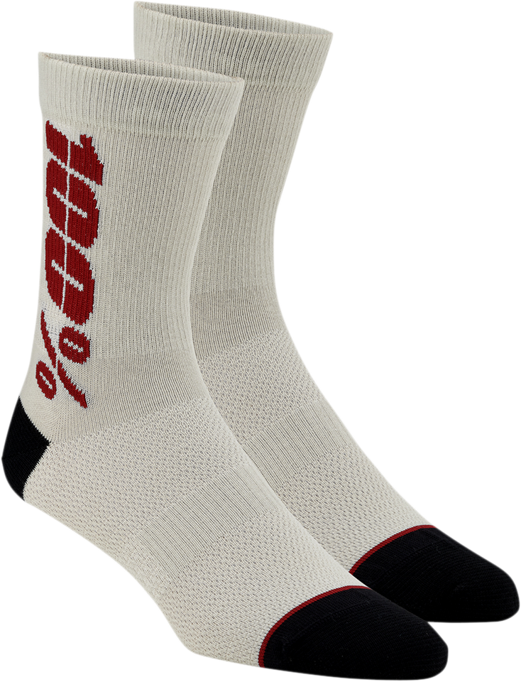 Rythym Socks - Silver/Cherry - Small/Medium - Lutzka's Garage