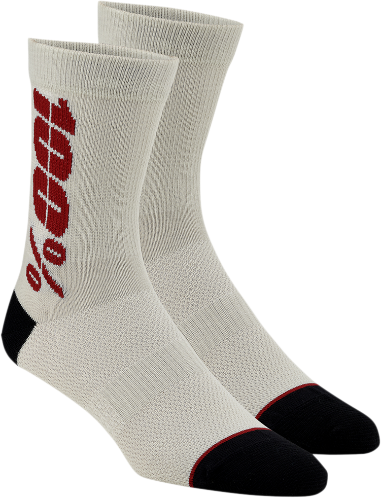 Rythym Socks - Silver/Cherry - Small/Medium - Lutzka's Garage