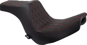Predator III Seat - Double Diamond - Black w/ Red Stitching - FL/FX 18-22
