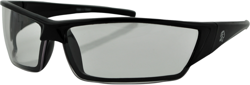 Utah Sunglasses - Shiny Black - Clear - Lutzka's Garage