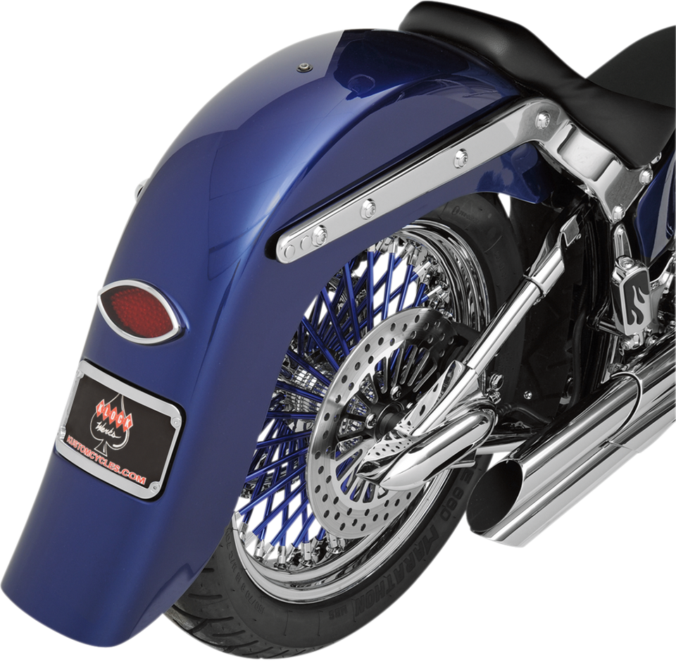 Benchmark 4" Stretched Rear Fender - Frenched - Steel - For Custom Application - 7.125" Width - Lutzka's Garage