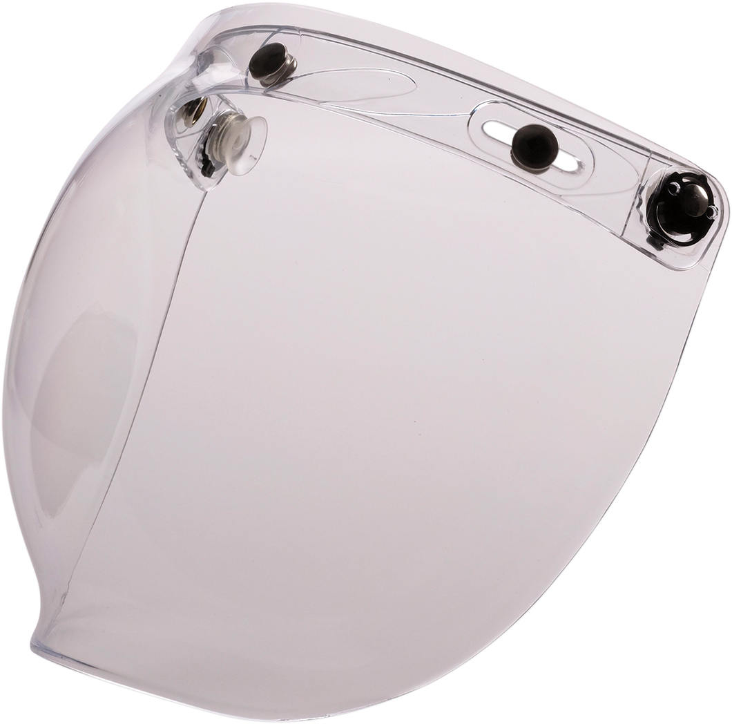 Flip-Up Bubble Shield - 3-Snap - Clear - Lutzka's Garage