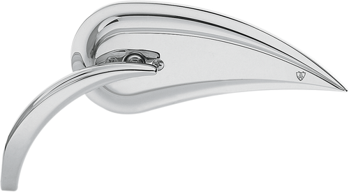Rad III Mirror - Tear Drop - Chrome - Left - Lutzka's Garage