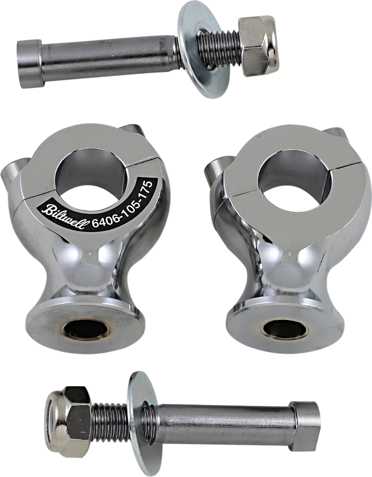 Risers - Slimline - 7/8" - Chrome - Lutzka's Garage