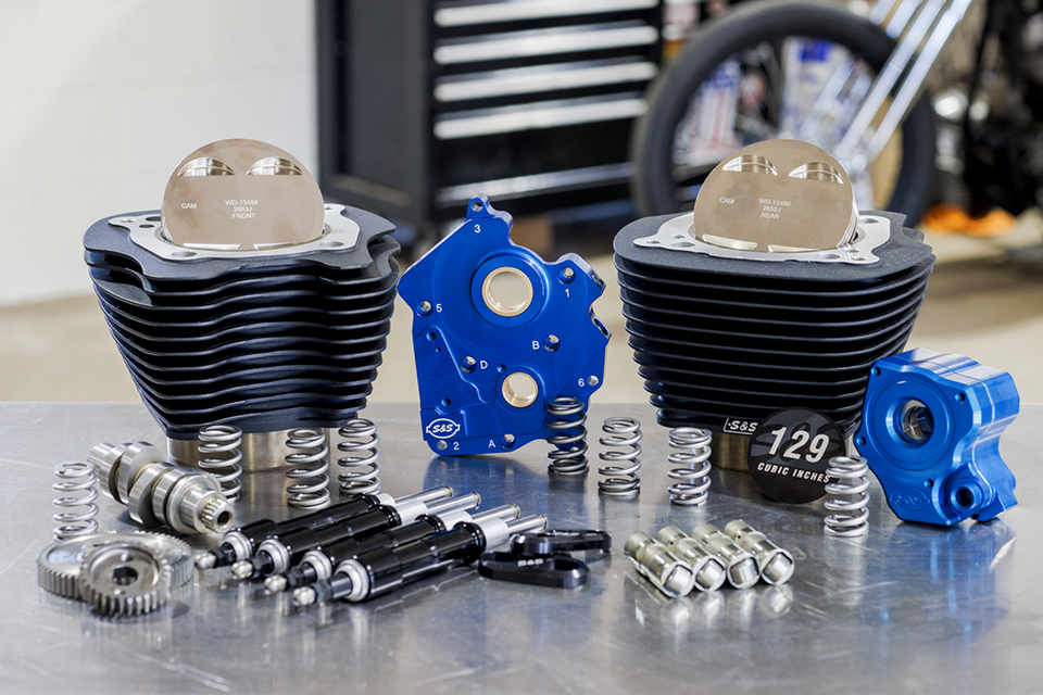 129" Power Package Engine Performance Kit - Gear Drive - Oil Cooled - Non-Highlighted Fins - M8