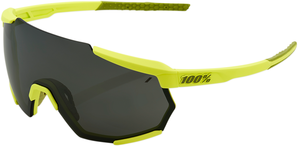 Racetrap Sunglasses - Yellow - Black Mirror Lens - Lutzka's Garage