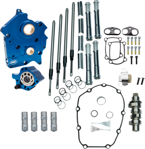 Cam Chest Kit with Plate M8 - Chain Drive - Water Cooled - 465 Cam - Chrome Pushrods