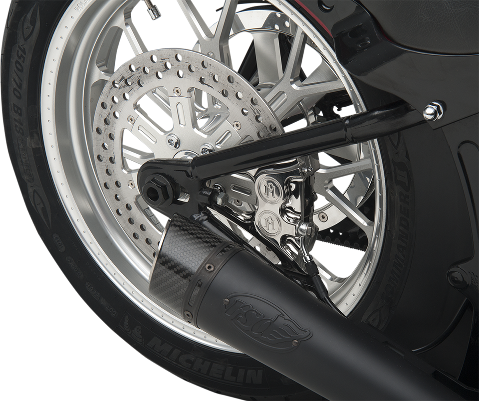 4-Piston Caliper - Rear - Chrome - 08-17 Softail - Lutzka's Garage