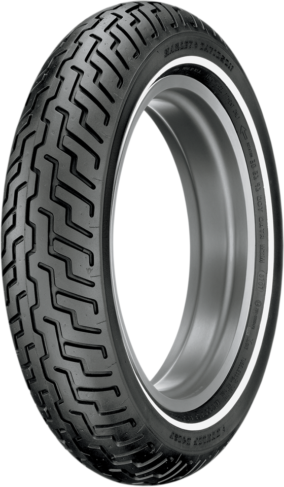 Tire - D402 - MT90-16 - Small Whitewall - Front