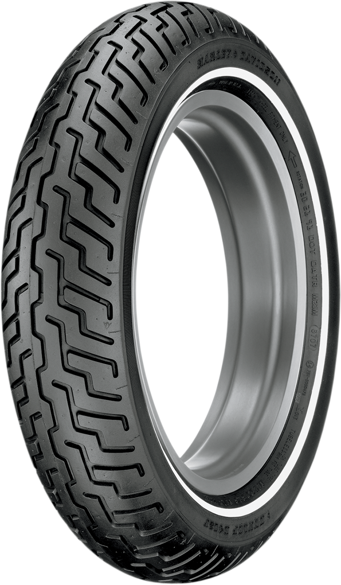 Tire - D402 - MT90-16 - Small Whitewall - Front