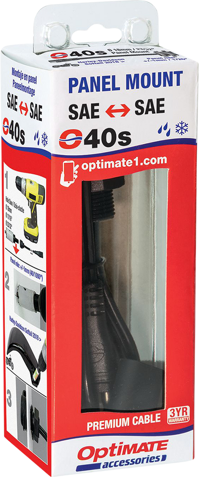 Weatherproof SAE Thin Panel Mount Socket O-40 - Short