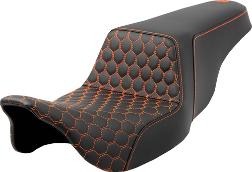 Step-Up Seat - Honeycomb - Orange Stitching - FL 08-23