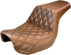 Step Up Seat - Lattice Stitched - Brown - FXD - Lutzka's Garage