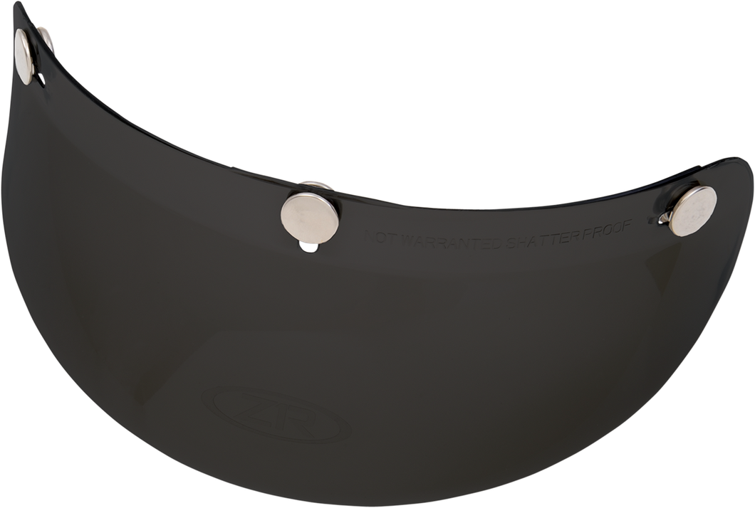 3-Snap Bubble Visor - Black - Lutzka's Garage