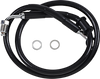 Brake Line - +4" - Black - 18-20 Softail - Lutzka's Garage