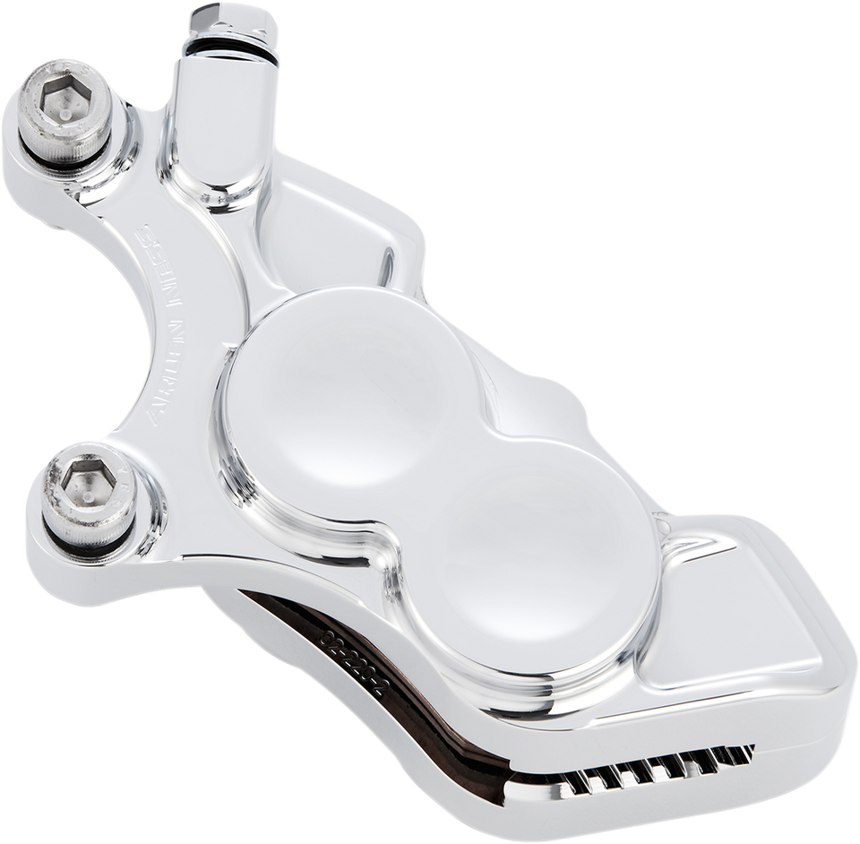 4-Piston Caliper - Front Right - 11.8" - Chrome - Lutzka's Garage