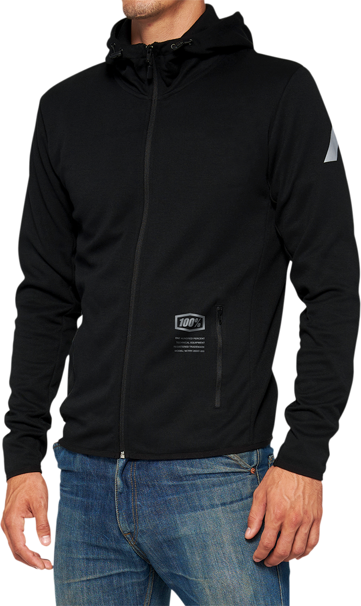 Viceroy Tech Zip Hoodie - Black - Small - Lutzka's Garage