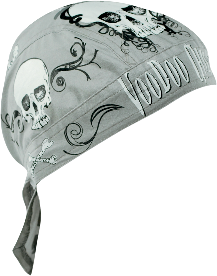 Flydanna® Head Wrap - Voodoo Child - Gray - Lutzka's Garage