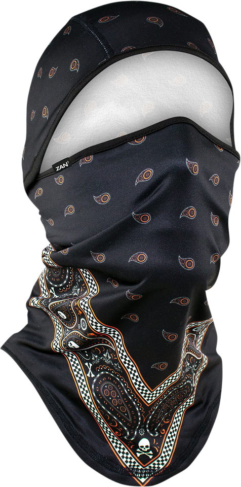 SportFlex® Convertible Balaclava - Black/Orange Bandanna - Lutzka's Garage
