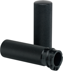 Grips - Knurled - Cable - Black - Lutzka's Garage