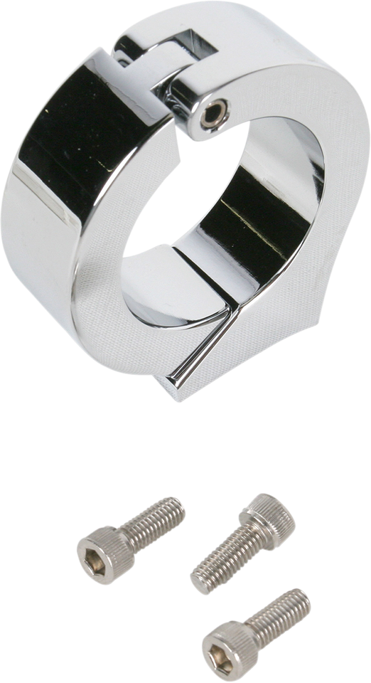 Clamp Mount - For 1.50" Handlebar - 3-3/8"  Gauge Cups - Chrome - Lutzka's Garage