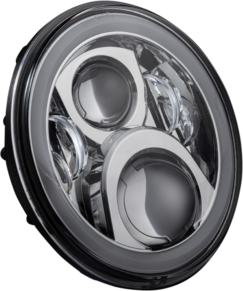 Headlamp - 7" - LED - Chrome - Lutzka's Garage