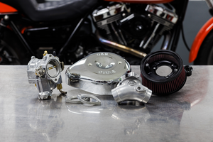 Carburetor E and Stealth Air Kit - Chrome - Big Twin 06 - Lutzka's Garage